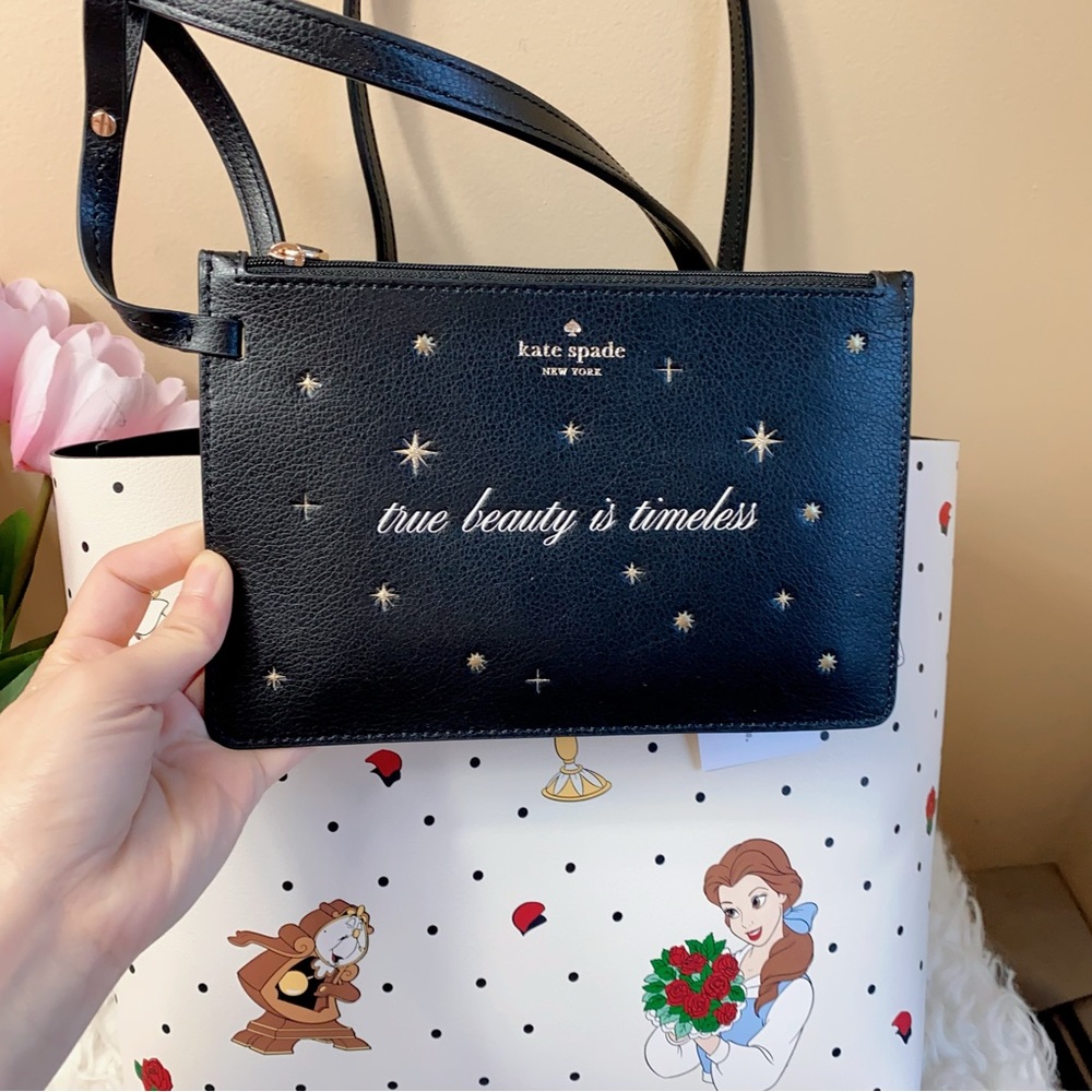 Kate Spade Disney Beauty And Beast Small Reversible Tote with removable pouch - Picture 4 of 9